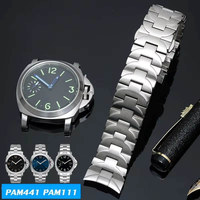 Luxury Watch Panerai - 904L สร้อยข้อมือสแตนเลส 24 มม.โลหะสําหรับนาฬิกา Panerai PAM441