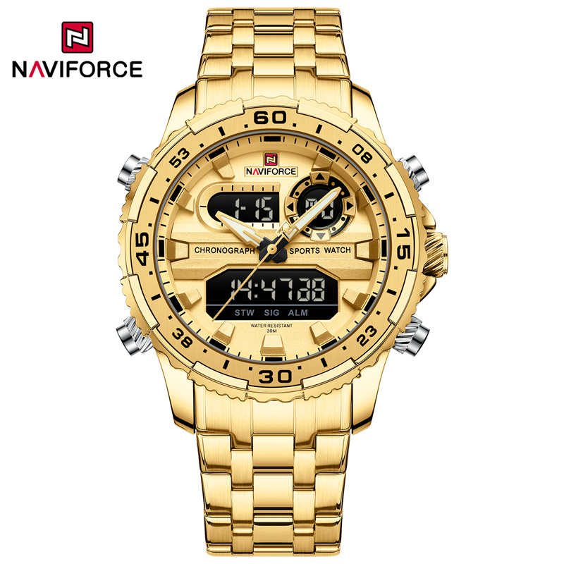 Luxury Watch Trading - NAVIFORCE ชายนาฬิกาควอตซ์ Luxury Trade ทหารกีฬานาฬิกากันน้ําส่องสว่างสําหรับชาย Dual