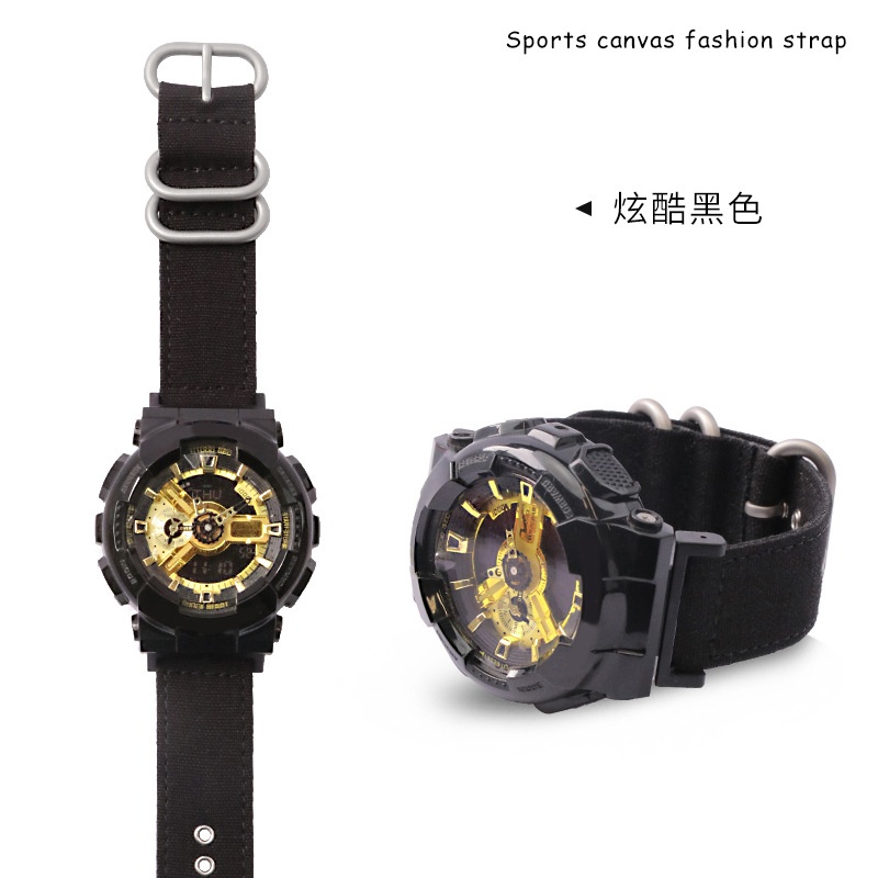 Casio Watch G-Shock Dw-5600 - สายนาฬิกาผ้าแคนวาสไนลอนขนาด 16 มม. สำหรับผู้ชาย สายรัดข้อมือสำหรับนาฬิกา Casio