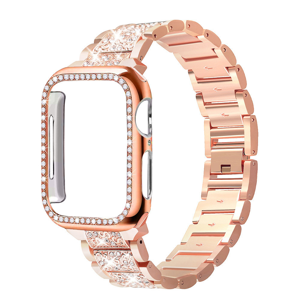 Luxury Watch Ap - เคส + สายแวววาวสำหรับสายคาด Apple Watch 40มม.