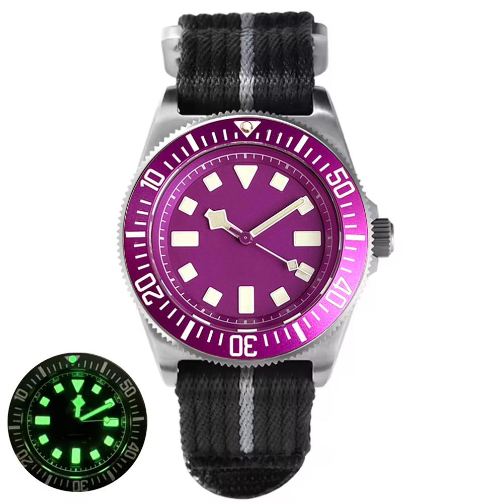 Titanium Sport Watch - นาฬิกาข้อมือผู้ชายไทเทเนียม Tandorio สีม่วง 42 มม. FXD