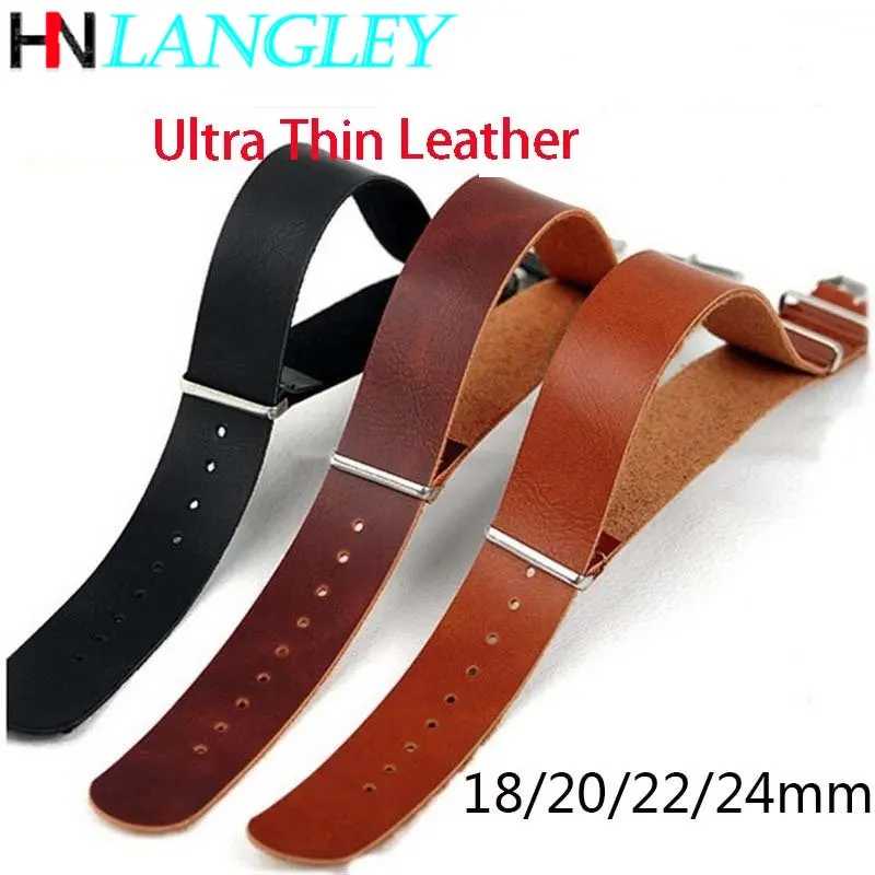 Dress Watch Ultra Thin - Ultra บางนาฬิกาหนัง Band สายเดี่ยวสร้อยข้อมือ18มม.20มม.22มม.24มม.นาฬิกาอุปกรณ์เสริมผู้หญิง men Band