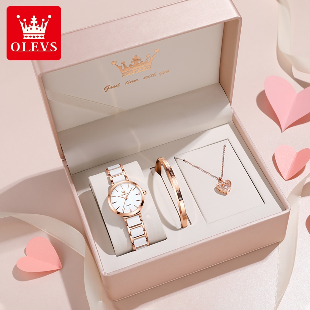 Luxury Watches - นาฬิกาข้อมือผู้หญิง OLEVS รุ่น 5877 หรูหรา สง่างาม
