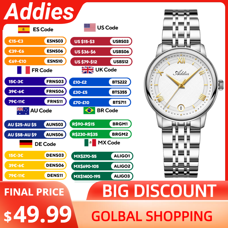 Luxury Watches - แอดดี้ส์ นิว ลักชัวรีนาฬิกาผู้หญิง 31 มม. แซฟไฟร์คริสตัล
