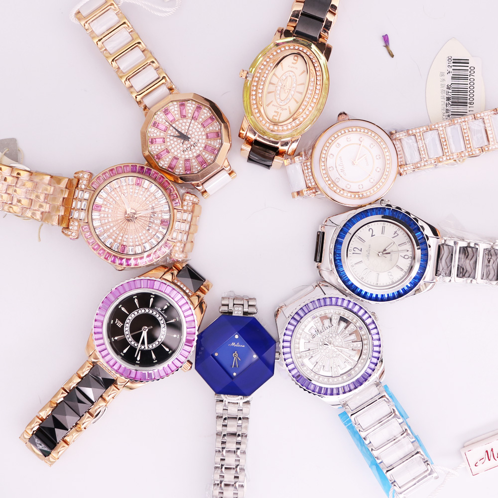 Luxury Watch Discount - ขาย!!! ส่วนลด Melissa เซรามิคคริสตัลพลอย Lady ผู้ชายนาฬิกาผู้หญิงญี่ปุ่น