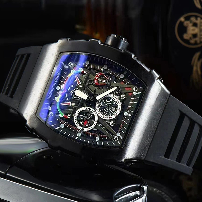 Luxury Watch Trading - นาฬิกาข้อมือผู้ชาย หน้าปัดใหญ่ สไตล์สปอร์ต ควอตซ์ เรืองแสง สำหรับผู้ชาย
