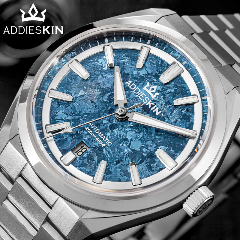 Titanium Sport Watch - ADDIESDIVE นาฬิกาหรูหรา แซฟไฟร์ ไทเทเนียม 9015 นาฬิกาอัตโนมัติผู้ชาย