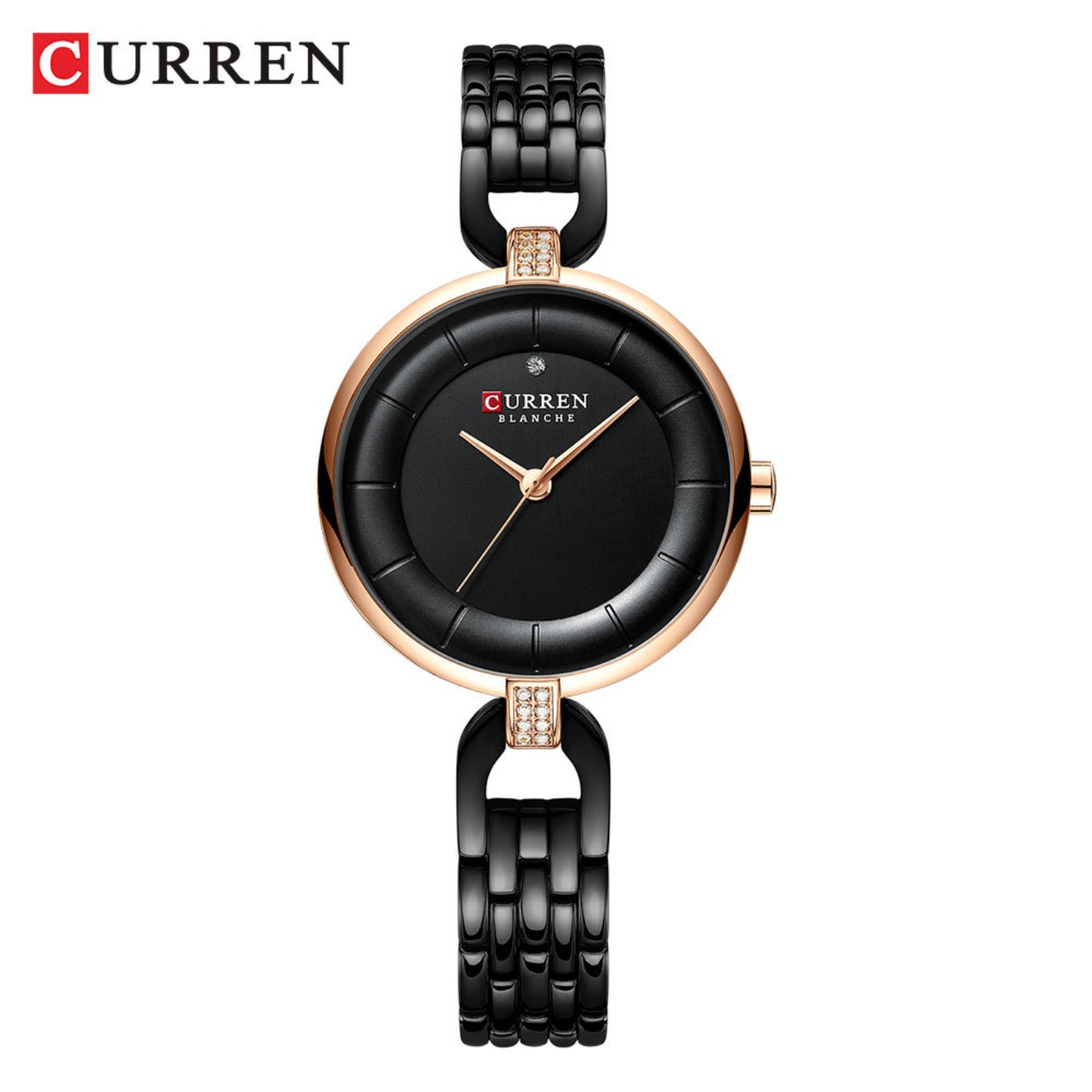 Luxury Watches - นาฬิกาผู้หญิง CURREN แบรนด์หรูแฟชั่นลำลองสุภาพสตรีนาฬิกาข้อมือควอตซ์โรสโกลด์สแตนเลสสตีลนาฬิกาสำหรับสาว