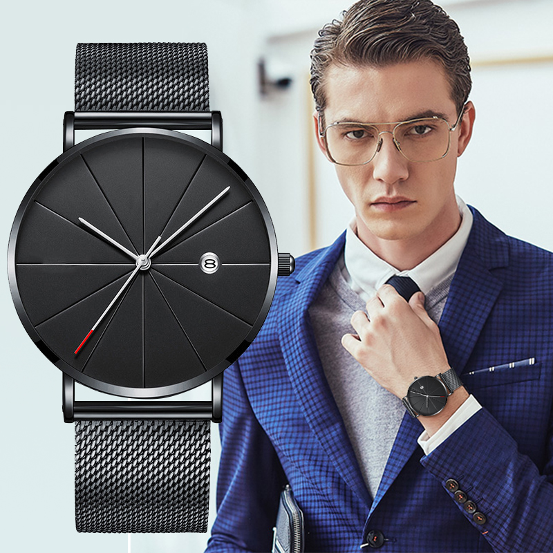 ผู้ชายหรูหรานาฬิกาผู้ชายทองนาฬ - Dress Watch Ultra Thin บทวิจารณ์และราคา