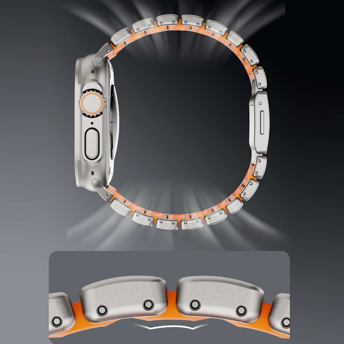 สายไทเทเนียม+เคสนิ่มสำหรับแอปเ - Titanium Sport Watch บทวิจารณ์และราคา