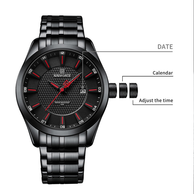 NAVIFORCE นาฬิกาควอทซ์ผู้ชายแฟ - Luxury Watch Trading บทวิจารณ์และราคา