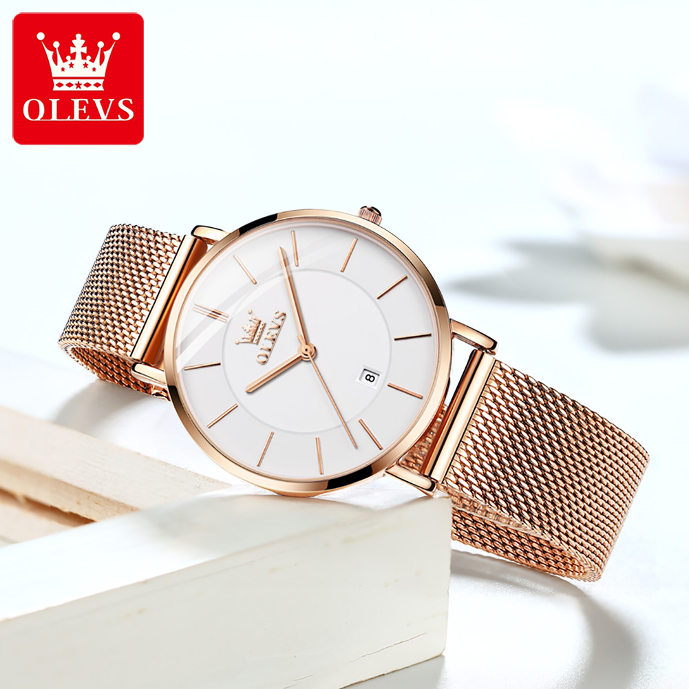 นาฬิกาข้อมือผู้หญิง OLEVS 5869 - Dress Watch Ultra Thin บทวิจารณ์และราคา