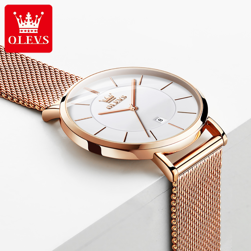 นาฬิกาข้อมือผู้หญิง OLEVS 5869 - Dress Watch Ultra Thin บทวิจารณ์และราคา