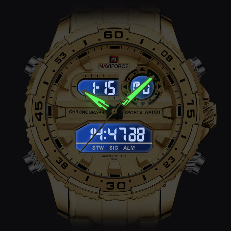 NAVIFORCE นาฬิกาควอทซ์ของผู้ชา - Luxury Watch Trading บทวิจารณ์และราคา