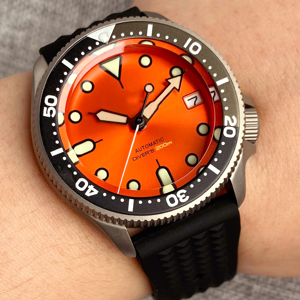นาฬิกาข้อมือผู้ชาย ระบบอัตโนมั - Titanium Sport Watch บทวิจารณ์และราคา