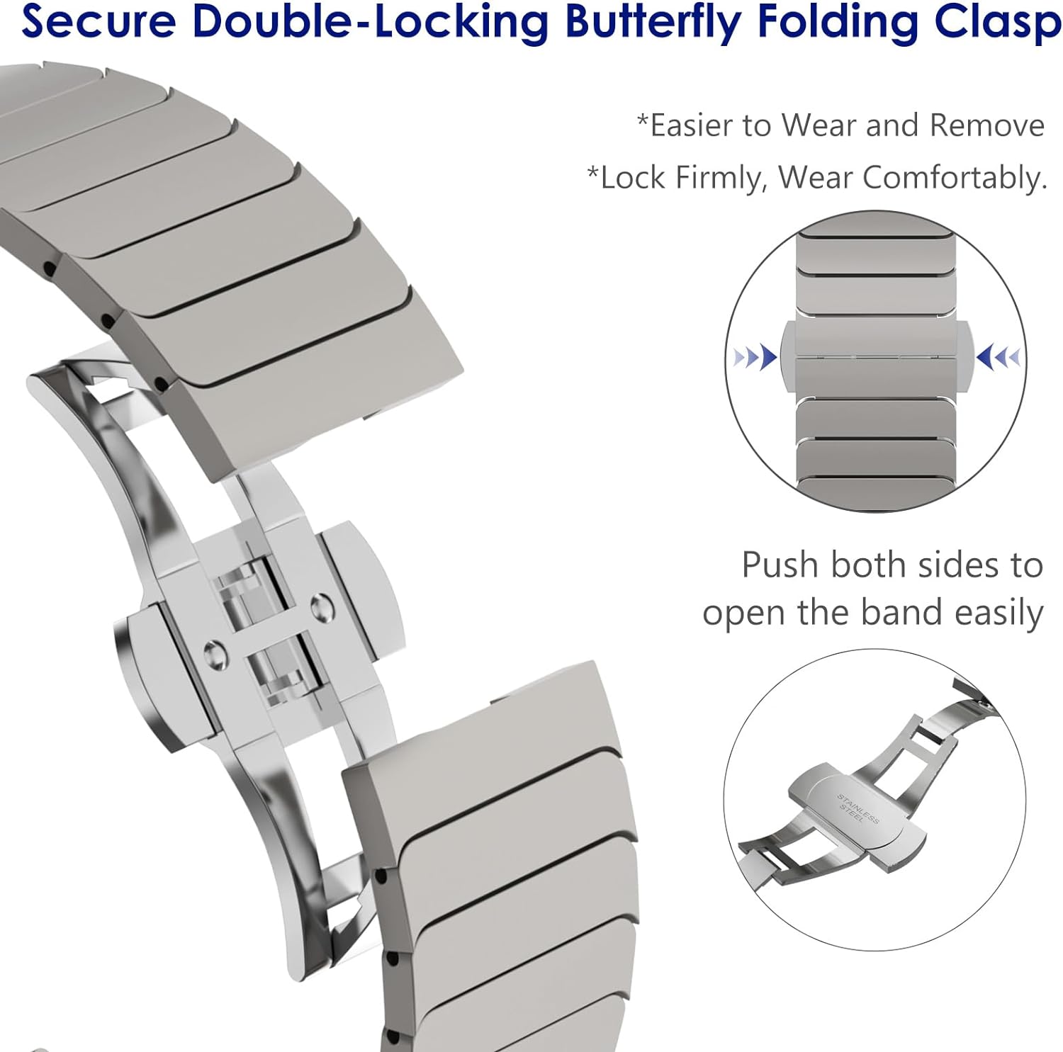 สายนาฬิกาข้อมือสแตนเลสสตีลสีไท - Luxury Watch Ap บทวิจารณ์และราคา